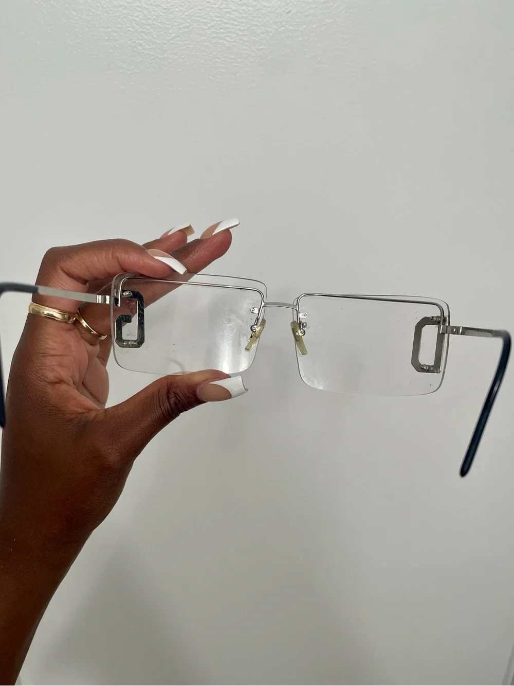Dolce and Gabbana Stylish Rimless Black Accent sunglasses glasses